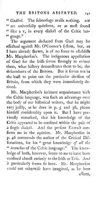 The genuine history of the Britons asserted against Mr. Macpherson ...