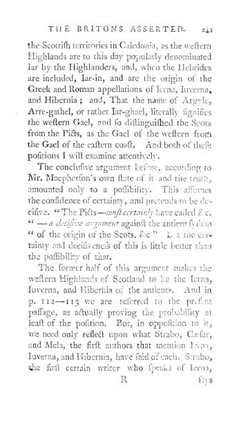 The genuine history of the Britons asserted against Mr. Macpherson ...