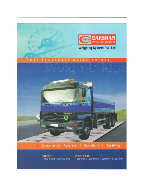 Product Catalog - Darshan Weighing System Pvt. Ltd.