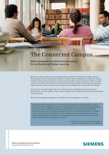 The Connected Campus - Siemens Enterprise Communications