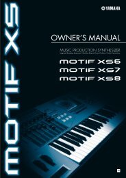 Download the Motif XS Owner's Manual - Motifator.com