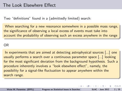 Looking Elsewhere and Looking Everywhere (a.k.a. Multiple Testing ...