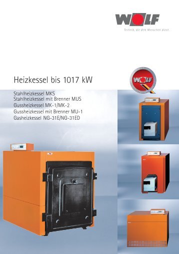 Heizkessel bis 1017 kW