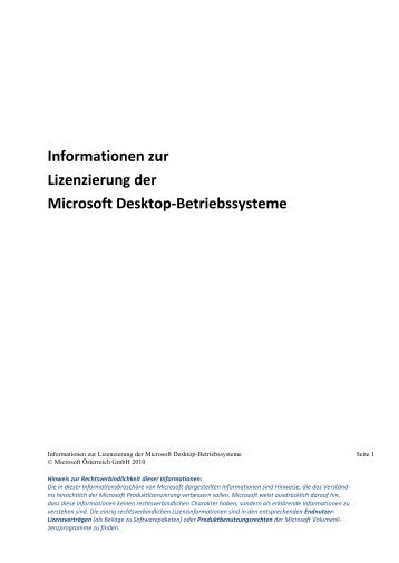 Informationen zur Lizenzierung der Microsoft Desktop ...