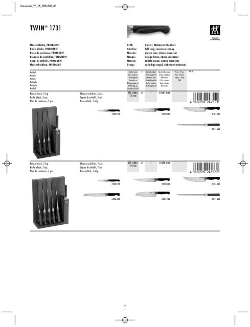 ZWILLING Preisliste - Nicolai GmbH