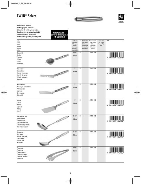 ZWILLING Preisliste - Nicolai GmbH