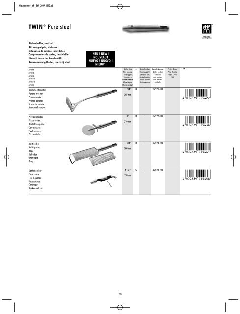 ZWILLING Preisliste - Nicolai GmbH