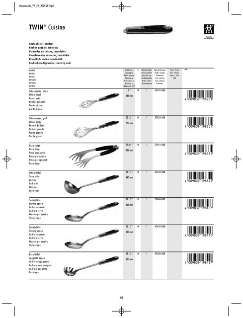 ZWILLING Preisliste - Nicolai GmbH