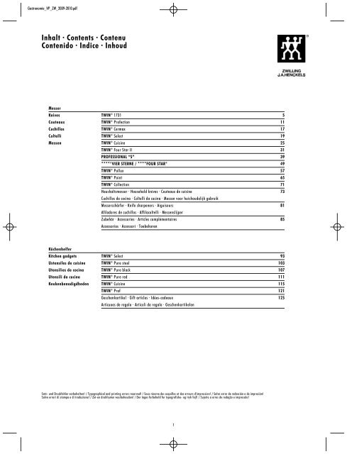 ZWILLING Preisliste - Nicolai GmbH