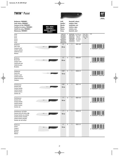 ZWILLING Preisliste - Nicolai GmbH