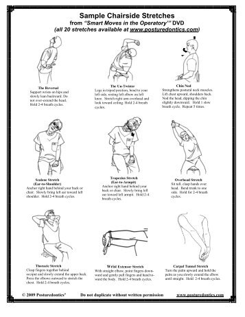 Sample Chairside Stretches From - Posturedontics