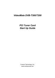 VideoMate DVB-T300/T200 PCI Tuner Card Start Up Guide