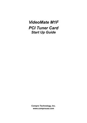 VideoMate M1F PCI Tuner Card - Compro