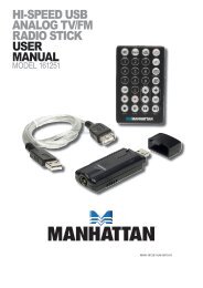 Hi-Speed USB AnAlog TV/FM RAdio STick USeR MAnUAl - Manhattan