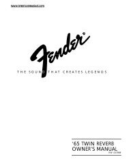 Fender 65 Twin Reverb Manual - American Musical Supply