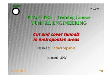 Cut and cover tunnels in metropolitan areas - ITA - AITES