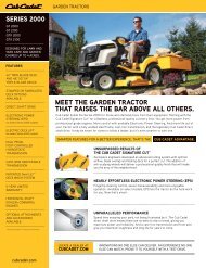 Series 2000 Brochure - Cub Cadet