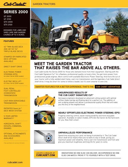 Series 2000 Brochure - Cub Cadet