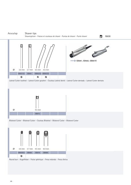 Aesculap® Burrs & Blades - knoglemekanik.dk