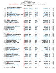 Team Schedule - American Cheer Power