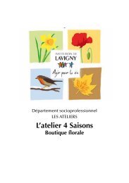 L'atelier 4 Saisons - Institution de Lavigny