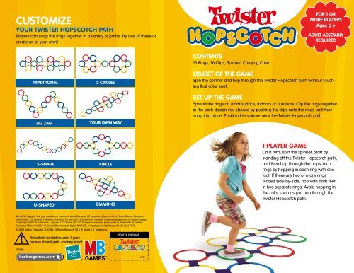 Twister Hopscotch Instructions - Hasbro