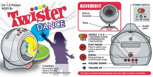 Twister Dance instr and Quick Guide 98830 Instructions - Hasbro