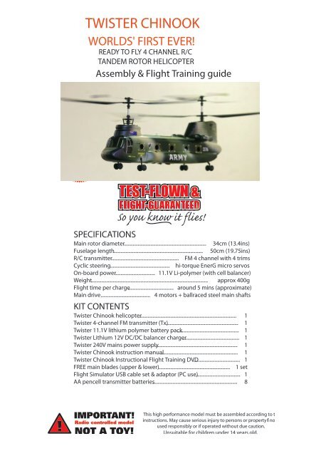 chinook rc helicopter with turbine engine