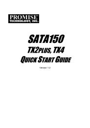 SATA150 TX2 TX4 Quick Start V1.2 - Promise Technology, Inc.