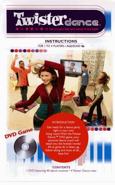 Twister Dance DVD Game 42925 Instructions - Hasbro