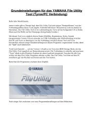 Grundeinstellungen für das YAMAHA File Utility Tool (Tyros/PC ...