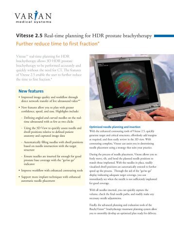 Vitesse 2.5 Real-time planning for HDR prostate ... - Varian