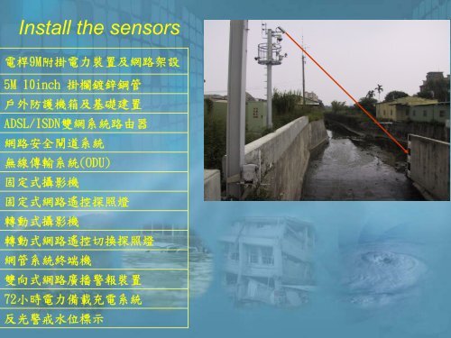 Establishment of the Monitoring System for Flood Disaster in Taiwan