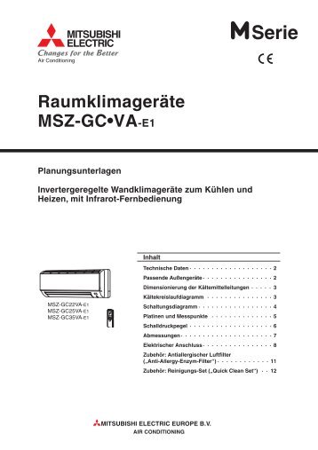 Raumklimageräte MSZ-GC22/25/35VA-E1