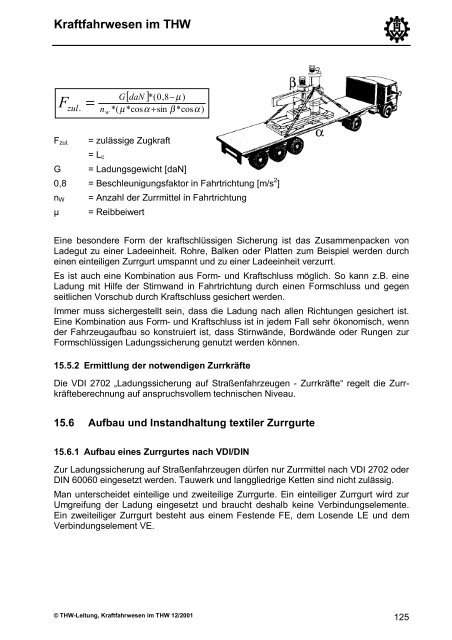 THW-Handbuch Kraftfahrwesen im THW - THW OV Friedberg / Hessen