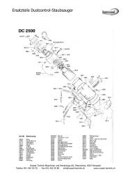 Ersatzteile Dustcontrol-Staubsauger - Rosset Technik