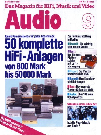 Audio 09-1981 Kaufberatung Hifi-Anlagen - ASC 6000