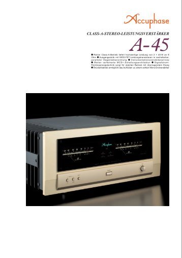 CLASS-A-STEREO-LEISTUNGSVERSTÄRKER - Accuphase