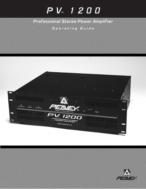 PV 1200 O/M-1 - Peavey