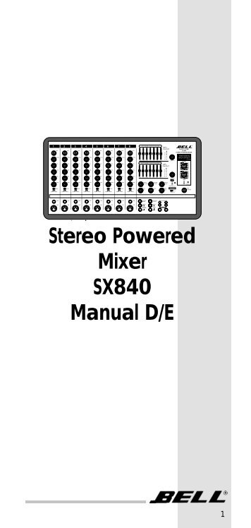 Manual SX840 - Bell Audio