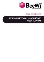 Stereo Bluetooth headphoneS uSer Manual BBH100/BBH101 - BeeWi