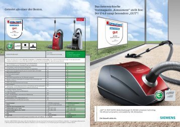 Bodenstaubsauger VSZ61260 - Siemens