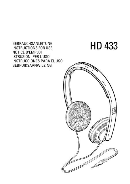 Manuale Sennheiser HD 433 Cuffie