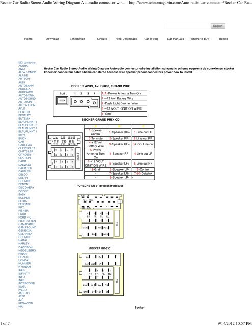 Car Audio Iso Wiring Diagram