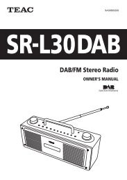DAB/FM Stereo Radio - TEAC Europe GmbH