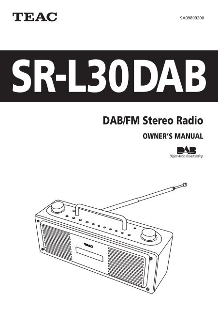 DAB/FM Stereo Radio - TEAC Europe GmbH