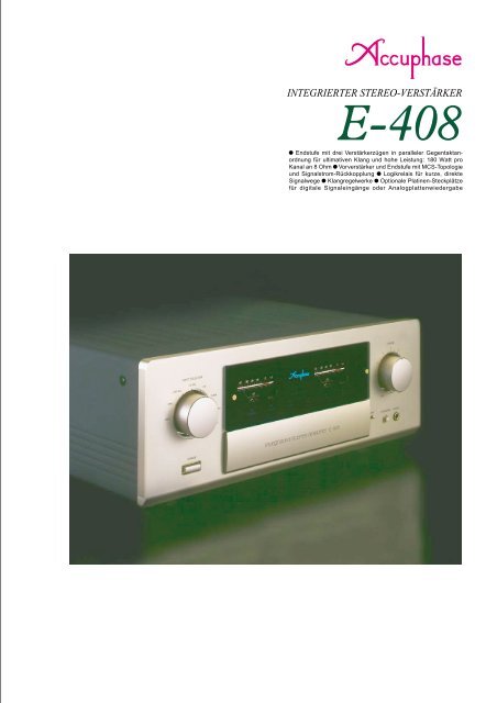 integrierter stereo-verstärker - Accuphase