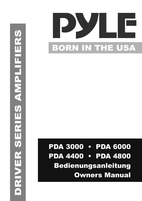 PYLE Driver PDA Series Amplifiers - Audio Design GmbH