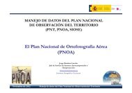 El Plan Nacional de Ortofotografía Ortofotograf a Aérea A rea (PNOA)