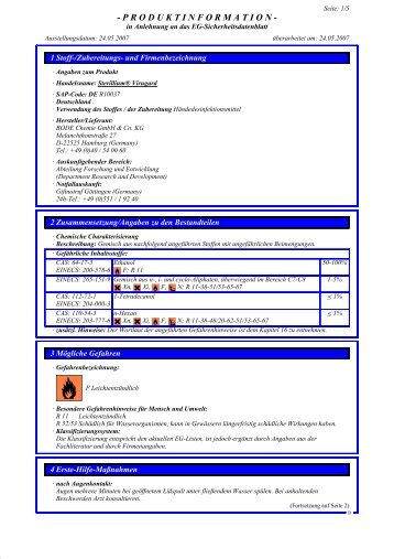 Sicherheitsdatenblatt - DRK Ruesselsheim